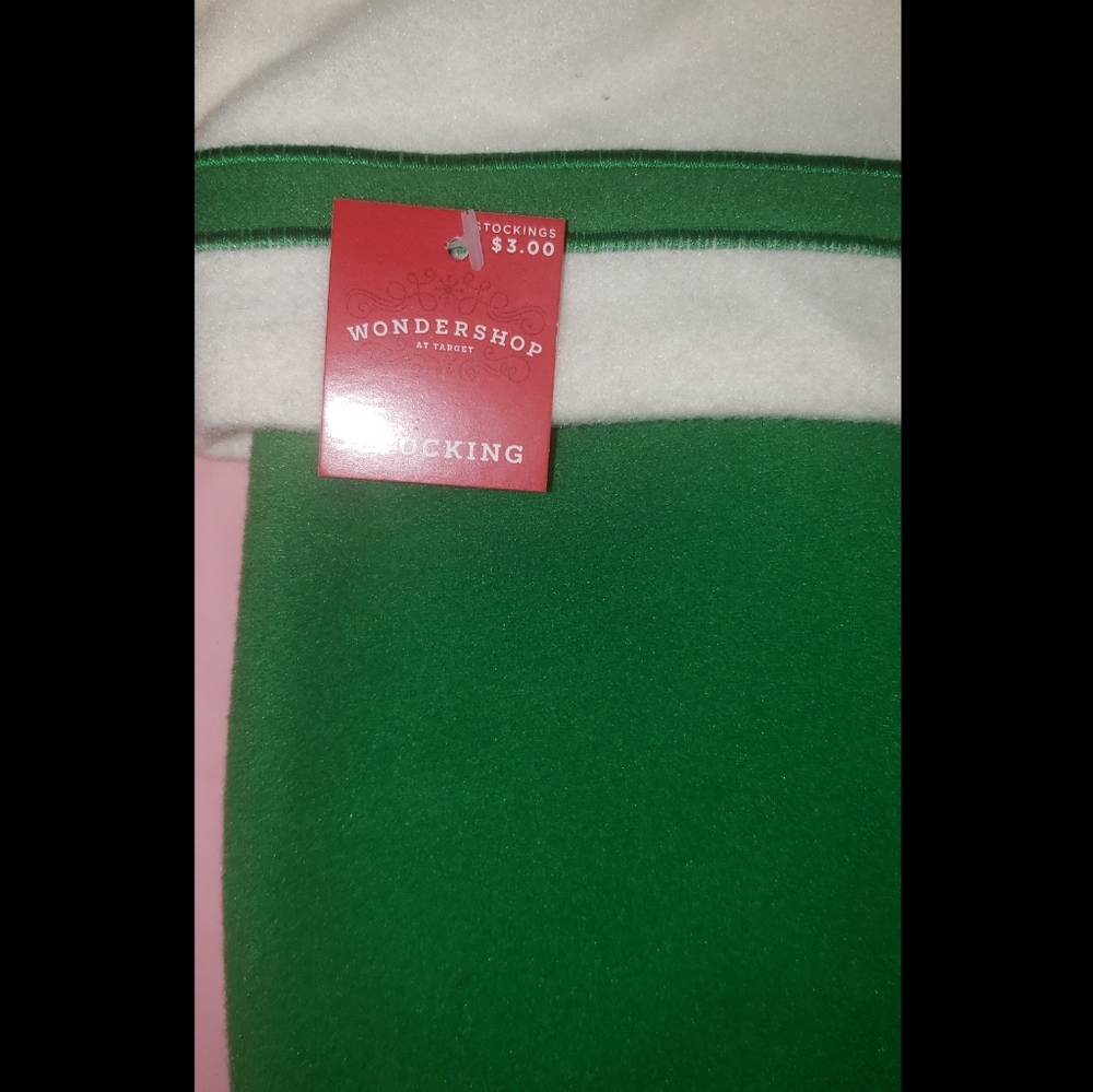 WonderShop Green Christmas Stocking - Picture 2 of 2